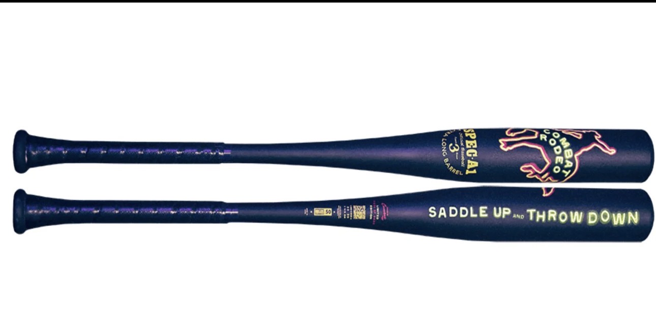 combat mfg spec a1 saddle up bbcor baseball bat: cbb6bar3 combat mfg spec a1 saddle up bbcor baseball bat: cbb6bar3